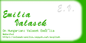 emilia valasek business card